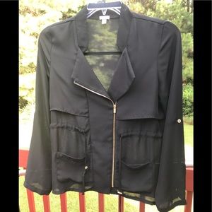 GUESS WOMEN’S BLACK LIGHT WEIGHT CARDIGAN